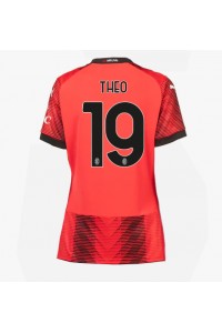 Fotbalové Dres AC Milan Theo Hernandez #19 Dámské Domácí Oblečení 2023-24 Krátký Rukáv